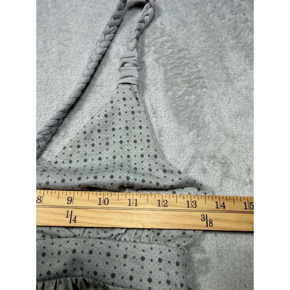 Vintage 2000s‎ Mudd Gray Rayon Blend Boho Tiered Maxi Dress Small Y2K XS/S